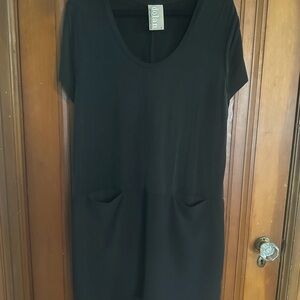 Dolan Black Dress with Short Sleeves